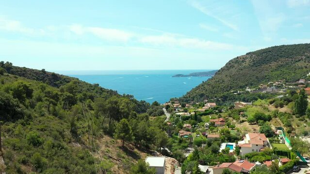 Aerial view of  of Cote d'Azur Monaco