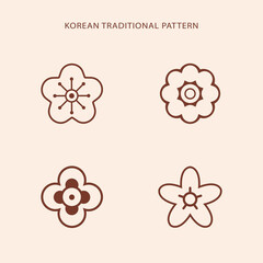 Korean traditional line pattern. Asian style. Chinese culture. Korea, china symbol. Vector abstract graphic illustration