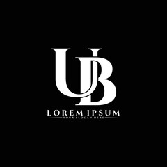 Letter UB luxury logo design vector