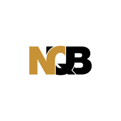 Obraz premium NQB letter monogram logo design vector