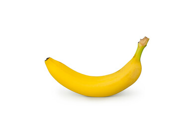 Bunch of fresh bananas isolated on white background - stock photo