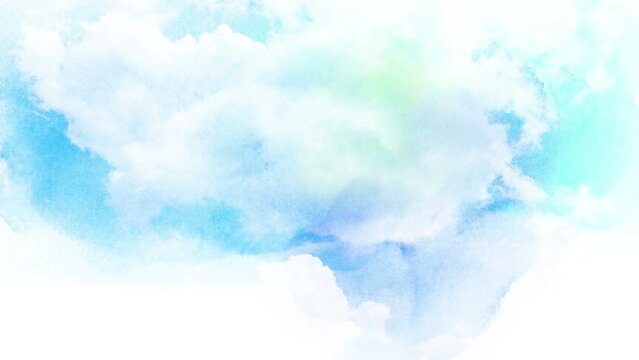 Artistic natural painting watercolor sky with cloud. Ultra UHD 4k time lapse footage.