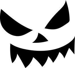 Fototapeta premium Happy Halloween Silhouette Vector Illustration Witch Devil Decoration