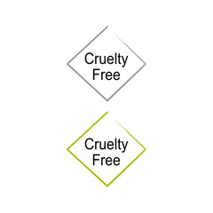 Cruelty Free Simple Design Badges isolated On White