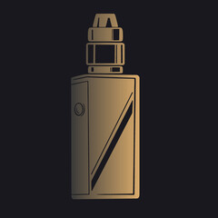 Fototapeta premium Electronic cigarette vape vector icon