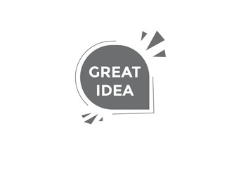 Great idea Colorful web banner. vector illustration. Great idea label sign template
