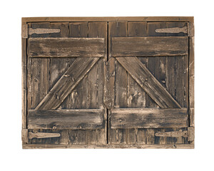 wooden closed shutters