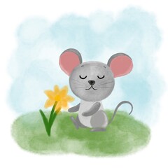 Mouse child illustration