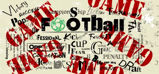 Selbstklebende Fototapeten football and soccer, word and tag cloud, vector Illustration © Kirsten Hinte