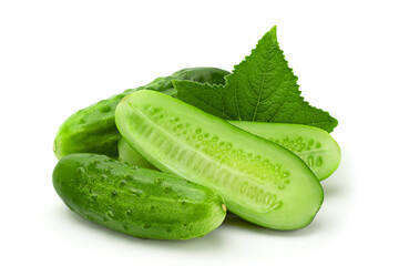 cucumber vegetable closeup on white