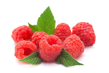 Ripe raspberry closeup