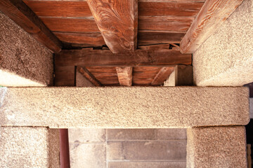 Korean traditional floor support stone architectural style