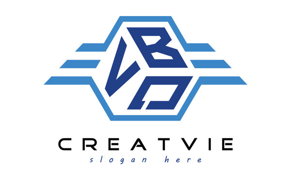 VBD three letter geometrical wings logo design vector template. wordmark logo | emblem logo | monogram logo | initial letter logo | typography logo | business logo | minimalist logo |