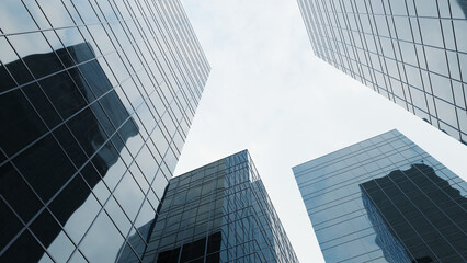 Fototapeta na wymiar high rise office buildings, 3d rendering