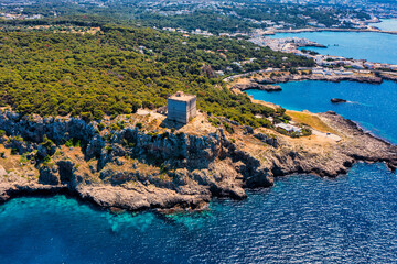 Torre dell'Alto, Nardò, Salento, Puglia vista dal drone in estate
