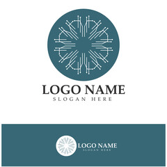 Circuit electronic Logo Template vector design illustration