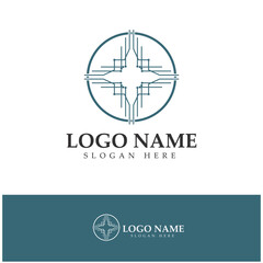 Obraz premium Circuit electronic Logo Template vector design illustration