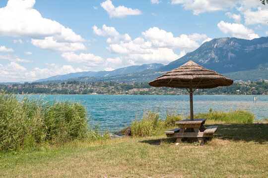 Plage de l'&icirc;le aux Cignes, le Bourget du Lac