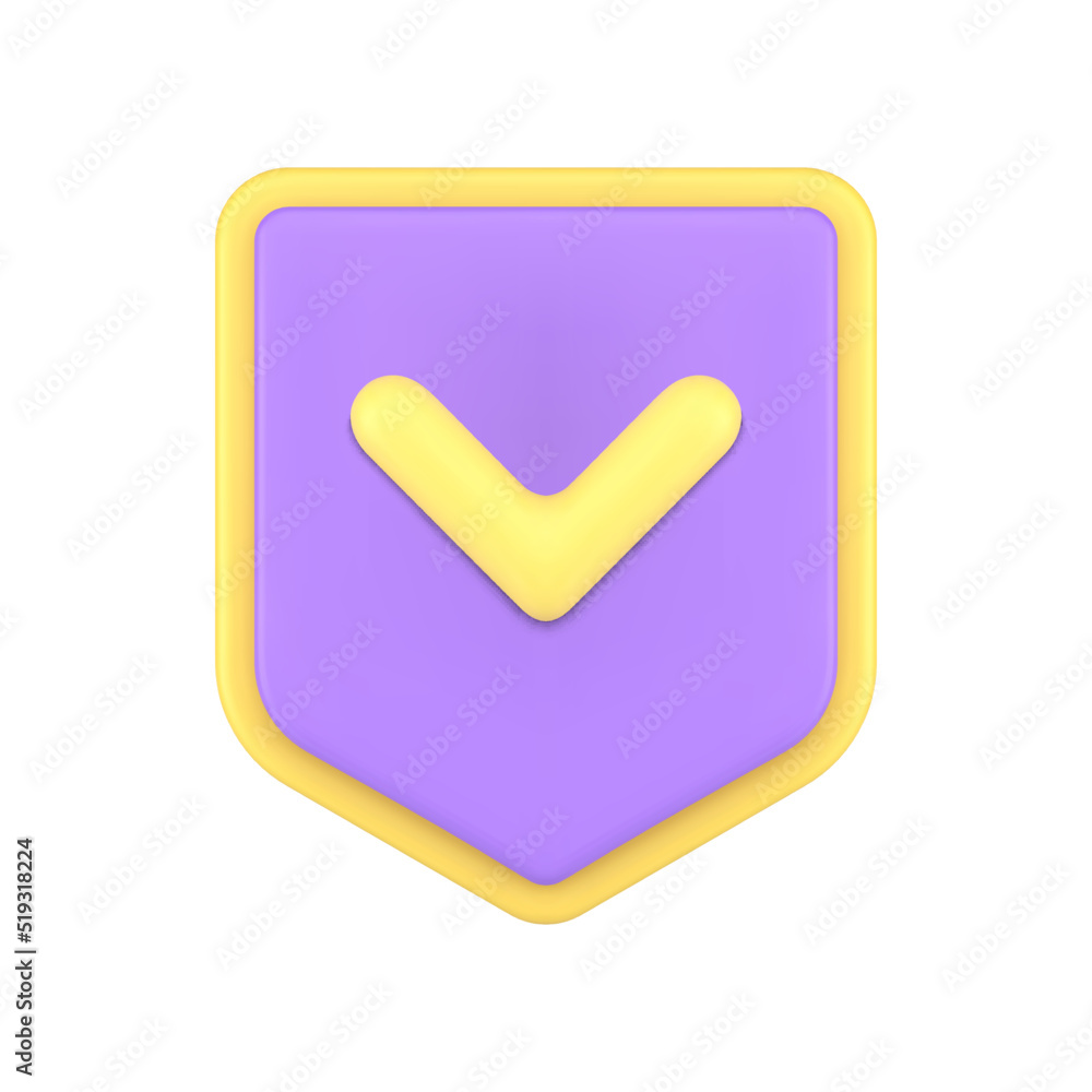 Aufkleber safety shield cyberspace virus protection success verification password interface network 3d icon ve