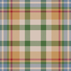 Plaid check pattern. Seamless fabric texture. Tartan textile print.