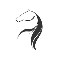 Horse symbol vector. Horse head logo design