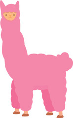 Pink lama icon cartoon vector. Cute animal. Sleep baby