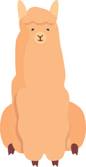 Sit lama icon cartoon vector. Cool baby. Cute face