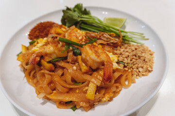 Pad Thai on white plate  | Thai food