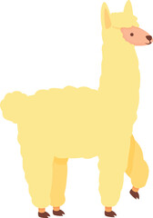 Chill lama icon cartoon vector. Cute animal. Baby print