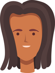 Fashion hairstyle icon cartoon vector. African hair. Afro style