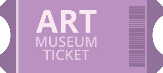 Art museum entry icon cartoon vector. Pass ticket. Stub festival