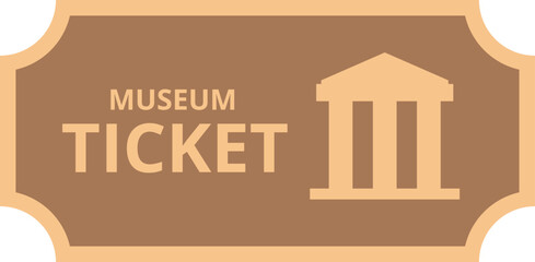 City museum ticket icon cartoon vector. Pass movie. Entry cinema