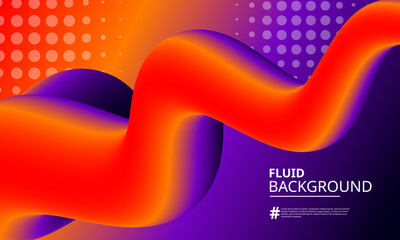 Modern abstract fluid wave background design