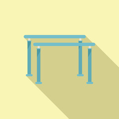 Gym bars icon flat vector. Sport playground