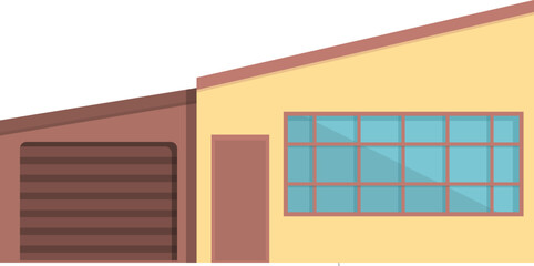 Modern villa icon cartoon vector. Home building. Beach roof
