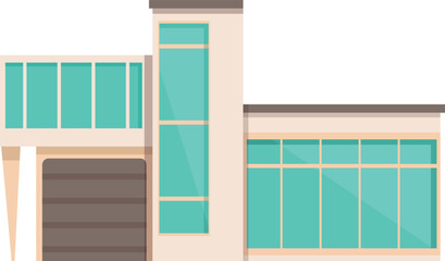 Florida villa icon cartoon vector. Modern building. Luxury cottage