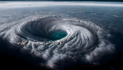 Ein Hurricane über dem Meer - obrazy, fototapety, plakaty