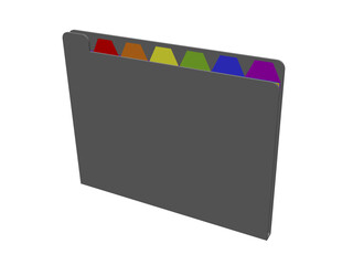 File folder. 3d Vector illustration.
