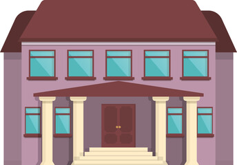 Cottage icon cartoon vector. Villa house. Beach lodge