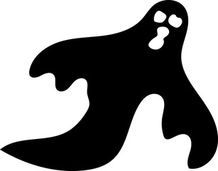 Happy Halloween Silhouette Vector Illustration Witch Devil Decoration