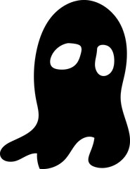 Happy Halloween Silhouette Vector Illustration Witch Devil Decoration