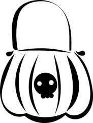 Happy Halloween Silhouette Vector Illustration Witch Devil Decoration