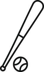Baseball ball icon outline vector. School sport