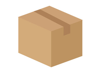 ダンボール ガムテープ 箱 アイコン ベクターイラスト