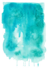 Teal vertical watercolor splash