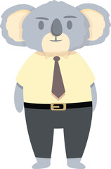 Elegant koala icon cartoon vector. Funny animal. Leaf food