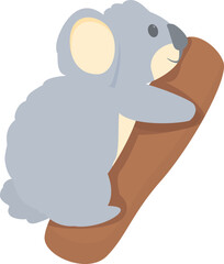 Koala tree icon cartoon vector. Bear animal. Child baby