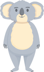 Funny koala icon cartoon vector. Child tree. Baby sleep