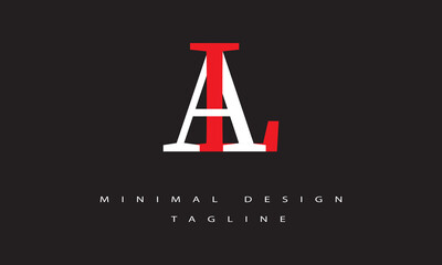 AL or LA logo design Vector Art Illustration