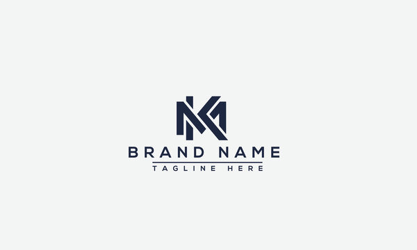 Logo design letter KM . Elegant modern. Vector template.